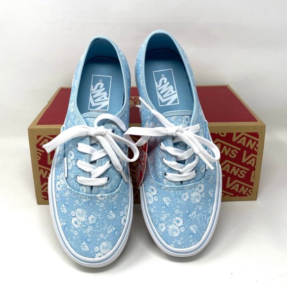 💖MEGA SALE💖VANS Womens  AUTHENTIC PLATFORM Tonal Floral Blue   VN0A3AV87O7 - Picture 2 of 10